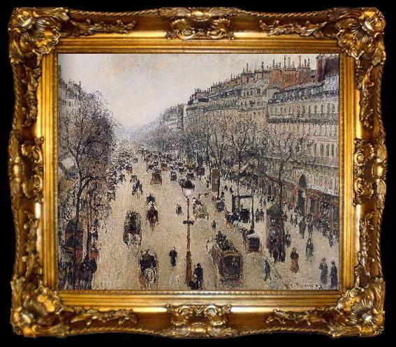 framed  Camille Pissarro the morning the streets of, ta009-2